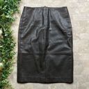 Catherine Malandrino  Faux Leather Zip Pencil Skirt Dark Chocolate Brown Size 2 Photo 8