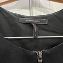 BCBGMAXAZRIA  Black Zip Up Peplum Top Size Medium Photo 2