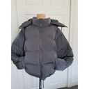 Good American  Winter Iridescent Chrome Gray Puffer Jacket w/Hood Size XL Photo 4