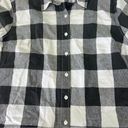 Erika  II linen cotton blend gingham black and white button up short sleeve 2X Photo 3