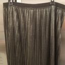 St. John 💕💕 Pleated Foil Skirt Elasticized Waist ~ Black & Gold XL NWOT Photo 6