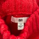 BP  Shimmering RED Turtleneck Sweater Dress Long Sleeve Knit NWT XS Photo 7