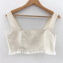 Missguided  Women's Tweed Fringe Crop Cami Top size 6 Photo 0