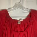 L8ter  Red Scoop Neck 3/4 Sleeve Tie Waist Blouse 1X Photo 2