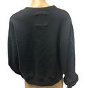 Hollister  California Black Crew Neck Long Sleeve Cropped Sweatshirt Womens Large Photo 3