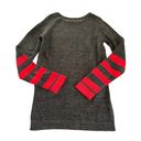 SEEK the Label  Striped Pullover Gray and Red Oversized Sweater Size XS Photo 1