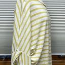 Cupcakes and Cashmere S //  Yellow Stripe Linen Blend Flutter Sleeves Top Photo 4