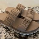 Sorel  Women's Size 11 Roaming Two Strap Slide Sandal Brown Tan Leather GUC Photo 2