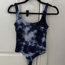 Velvet Torch Los Angeles Blue White Tiedye Tank Bodysuit Photo 0