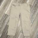 Bill Blass Jeans Sz 10 (?) Khaki Denim Capris Pants Cute Button Pockets Photo 1