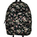 Vans  Off The Wall Backpack Black Floral Rose Patterned School Skate Laptop Bag Photo 0