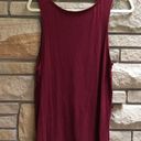 Maurice's  Lace Up Mixed media tank top sleeveless burgundy floral boho 0x Photo 6