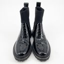 Loeffler Randall  Black Bridget Croc Embossed Patent Leather Chelsea Boot sz 6.5 Photo 4