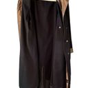 Gallery Vintage  Black Bronze Lined Full Length Water Resistant Trench Coat Jacke Photo 2