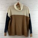 Madewell  Hickory Turtleneck Sweater in Colorblock Size S Photo 1