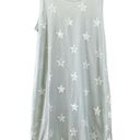 Current/Elliott Current Elliott Women 0 The Beatnik Star Print Sleeveless Dress Pale Teal White Photo 0