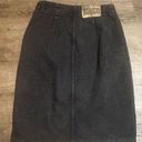 Bongo Vintage 80’s  Gene Montesanto Black Denim Jean Skirt Women’s SZ 26” Photo 0