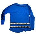 PINK - Victoria's Secret Pink Victoria Secret Long Sleeve Royal Blue Pink Logo Tee Size Small Photo 2