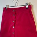 & Other Stories & Other Stories Barbie Pink Corduroy Button Front Mini Skirt‎ Photo 2