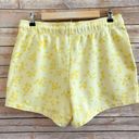 Abound  Yellow Floral Organic Cotton Pull On Shorts Size Medium NWT Photo 1