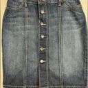 Banana Republic  Zip/Button Denim Skirt Size 0 Photo 2