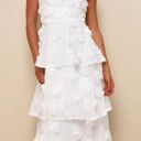 Lulus White 3D Floral Tiered Dress Photo 0