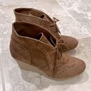 MIA  Brown Suede Booties Raphaella Leather Lace-Up Boots Size 11.0M Photo 2