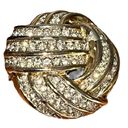 infinity Vintage Bellini Rhinestone  Gold tone Knot Brooch and Earring Photo 3