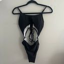 One Piece Cut Out Black Swimsuit Photo 6