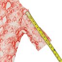 Mango MNG Suit  Top Orange Reptile Print Mock Neck Short Sleeve Women's XS, JL23 Photo 4