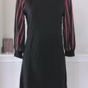 Luxology  Dress Black & Red Striped Sleeves Midi, Size S NWT Photo 11