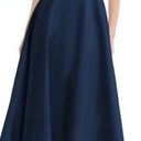 Alfred Sung NWT  Spaghetti-Strap Satin Midi Dress Midnight Navy Blue Photo 0