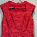 Jones New York  Sheath Dress Textured Lace Coral Orange Size 4 Photo 2