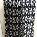 Soma  Dress sz M Black White Ikat Jersey Soft Stretch Sleeveless knee length Photo 2