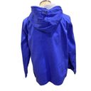 Denim & Co Medium  Women's Blue Canvas Hooded Full Zip Jacket Photo 3