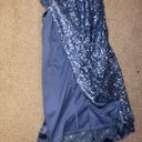 Laundry by Shelli Segal Blue Sequin Maxi Dress Photo 5