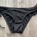 Kona Sol  Medium Coverage Side Tie Hipster Bikini Bottom Black Photo 5