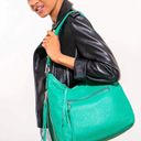 Aimee Kestenberg NWT  Good Times Expandable Hobo - Earth Green Bubble Lamb Photo 2