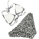 Kate Spade NWT  Zebra Print Triangle Bikini Two Piece Swimsuit Women’s Size Large Photo 1