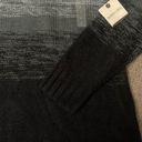 st. john's bay NWT  Medium Black & Grey Ombre Knitted Ribbed Turtleneck Sweater Photo 2