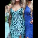 Jovani Prom Dress- Black And Teal Sparkly Dress:  JVN JVN05739 DRESS Photo 3