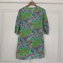 Lilly Pulitzer  100% Silk Mini Dress Beach Floral Lizard Print Preppy 3/4 Sleeve Photo 1