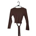 ZARA  Women’s Ribbed Wrap Sweater Size Medium Photo 4