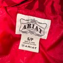 Ariat Womens Red Horse Riding Cowgirl Puffer Vest Zip Up Jacket Small Photo 3