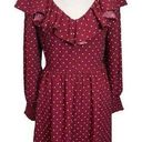 Draper James  Mini Shift Dress Preppy Merlot Red Polka Dot Womens Size 6 SAMPLE Photo 0