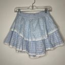 American Eagle  tiered eyelet detail skort in light blue Picnic Cottage-core Sz S Photo 1