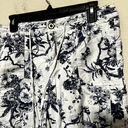 Krass&co Khakis &  Women's Convertible Capri Pants chinos sz 8 blue white floral Photo 1