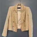 ZARA  Tweed Open Blazer with Fringe Photo 0