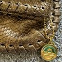 Big Buddha  Metallic Bronze Whipstitch Fold-over Clutch Crossbody Bag Photo 4
