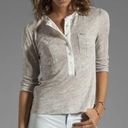 Marc by Marc Jacobs  | Linen Button Front Casual Top in Grey Melange Sz Small Photo 0